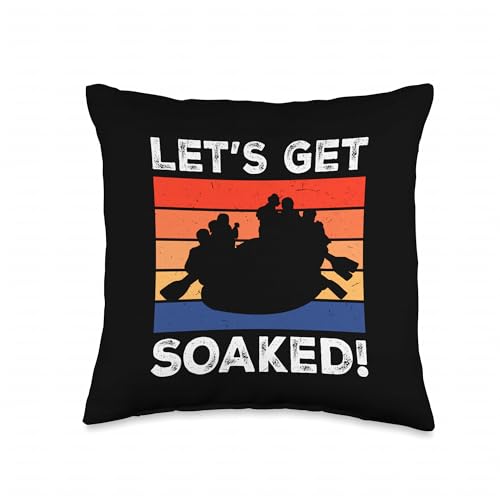Funny Whitewater Raft Guide Design for Whitewater Rafting Throw Pillow