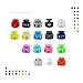 Hslife 100Pcs Plastic Cord Locks Colorful Double Hole Spring Cord Locks End Toggle Stoppers for Camping & Hiking Shoelace Replacement Backpacks（Random Colors）