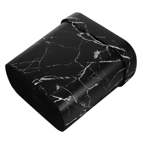 Caneca de basura rectangular negra de plástico sin tapa