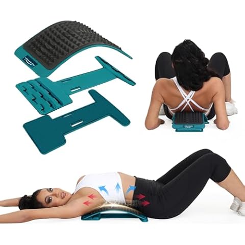 Refresh Back Stretcher Board,Three Level Back Streching Device for Lower/Mid/Upper Relieve Back Muscle Tightness,Spine Board Back Cracker, Lumbar Support Massager Cover
