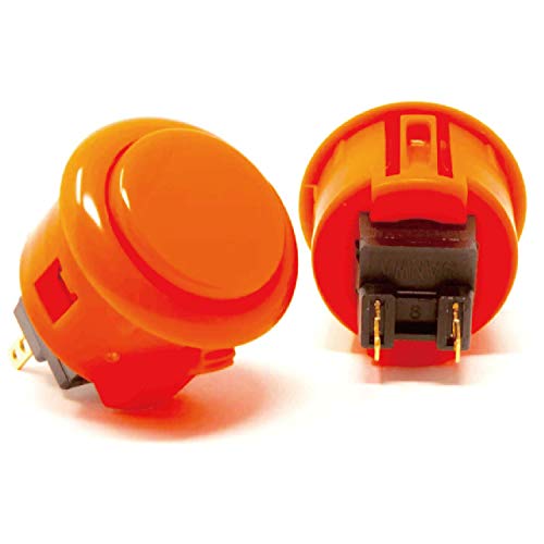 Image of Sanwa 8 pcs OBSF-30 Original Push Button 30mm - for Arcade Jamma Video Game & Arcade Joystick Games Console (Orange), Use for Arcade Game Machine Cabinet S@NWA