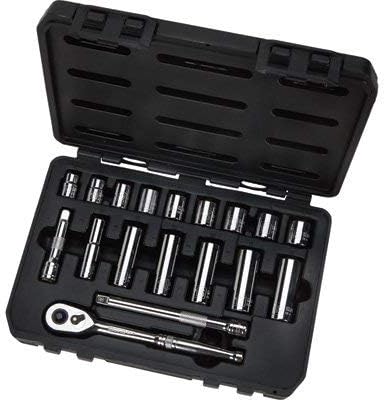 Klutch 3/8in.-Drive Socket Set - 18-Pc. Metric