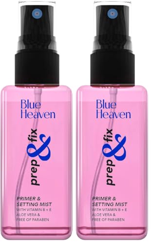 Image of Blue Heaven Prep & Fix 2 in 1 Primer + Makeup Fixer | Infused With Aloe Vera and Vitamin-E | Setting spray & Primer for Face Makeup | 60ml (Pack of 2)