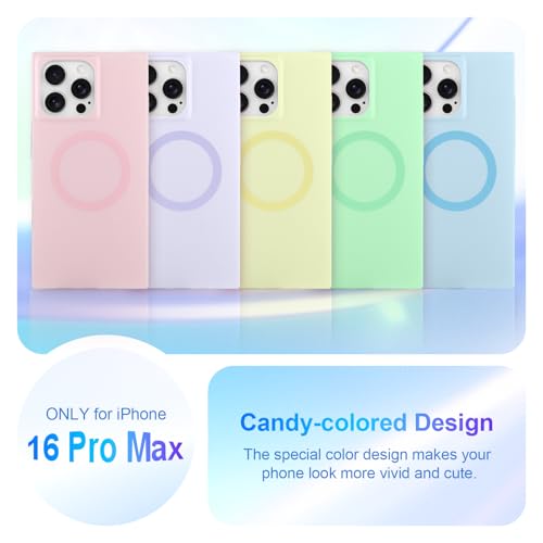 Heaofei Cute Rectangle Case for iPhone 16 Pro Max, Light Yellow by Heaofei - Used condition - Image 2