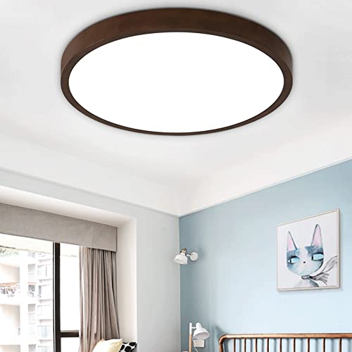 Lámpara de techo de madera de caucho con iluminación ajustable retro 6