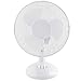 Tischventilator Ø26cm mit Oszilation (Weiß) - Ventilator 25W, Luftkühler mit 2 Geschwindigkeitsstufen, Neigungswinkel verstellbar