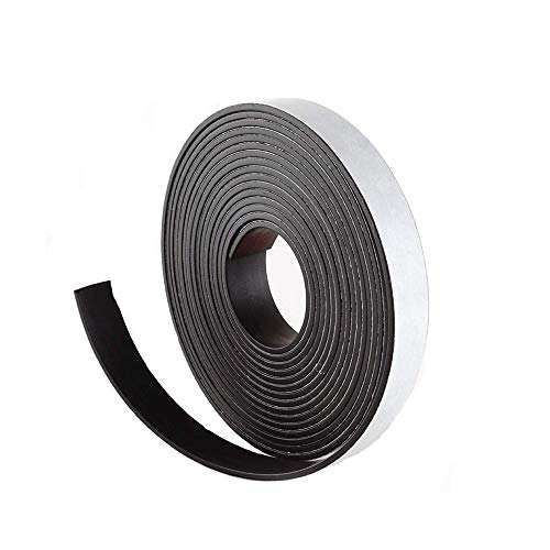 Preisvergleich Produktbild Magnetband, Selbstklebend Weiß Magnetband Stark Selbstklebend Magnethaftend und Individuell Zuschneidbar für Magnete Magnethaftleiste Magnethaftband, 3m x 15mm x 1mm