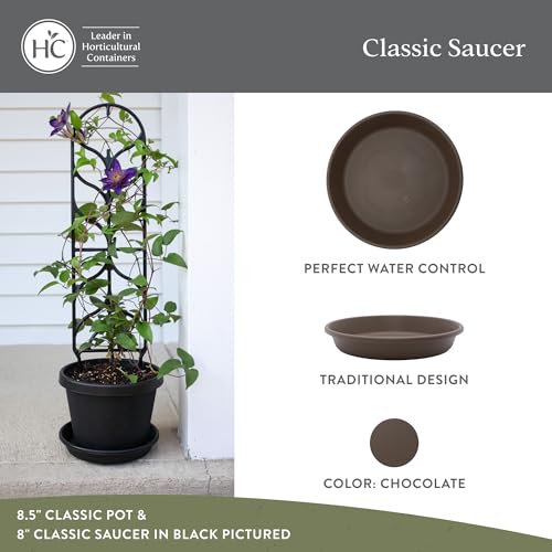 image for The HC Companies Flower Pot Saucers - Plastic Plant Saucer for Outdoor