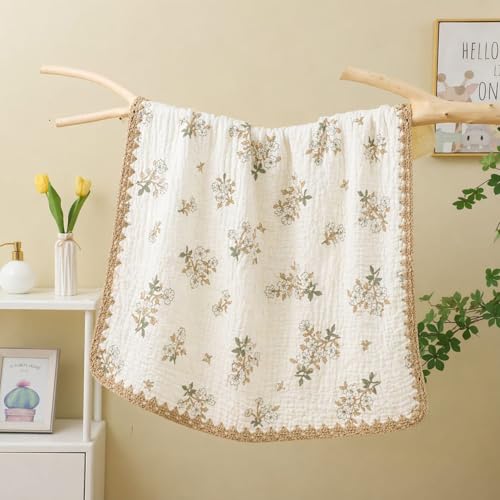 Image of Kassy pop Newborn Quilts Crib Blanket Baby Wrap Receiving Wrap Infant Cover Bedding Breathable Swaddles Infant Bedding Crib I 110cm x110cm