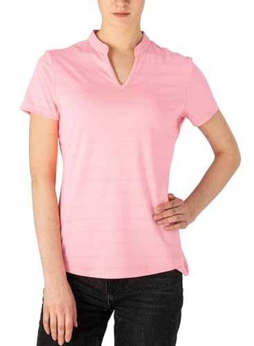 Image of Gopune Women's V Neck Golf Polo Shirts Collarless Short Sleeve Lightweight Quick Dry Tennis Running T-Shirts