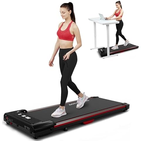 GORISE Walking Pad, Under Desk Treadmill, 3 in 1 Portable Treadmill for Home with Remote Control LED Display, 2.5 HP Quiet Walking Pad Treadmill with APP Shock Absorption Design, 300 Lbs Capacity Cover