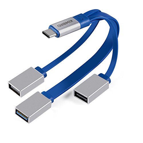 KiWiBiRD USB Type C to USB 3.0 Adapter HUB, 1 x USB-C to USB 3.0 Female, 2X USB-C to USB 2.0 Female, 3-Port USB C OTG HUB for MacBook, MacBook Pro, Google Pixel, Galaxy S8/S9, More USB-C Devices