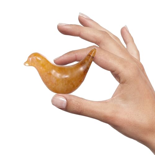 Figura de pájaro tallada a mano de citrino 2.8 pulgadas miniatura 4