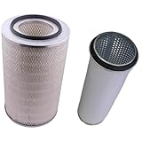 AF25065 AF1841 Air Filter Kit Compatible with Deutz John Deere Mercedes-Benz Engine, Replacement