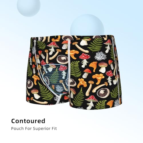 Boys' Cotton Boxer Brief Soft Underwear-Mushrooms4