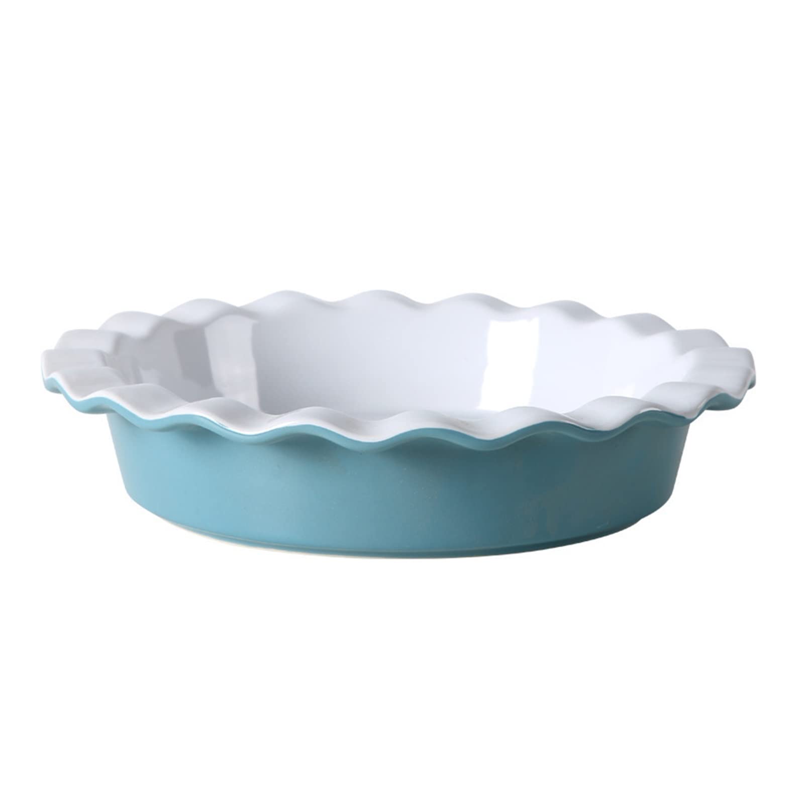 Fuente de Horno Plato de encaje de cerámica azul, plato hondo, plato for hornear verduras, adecuado for horno microondas, plato for hornear en el hogar Vajilla para Hornear (Size : A+B)