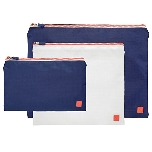 InterDesign 収納ケース Navy/Orange 1.3 x 27.9 x 39.4 cm Aspen 07381EJ