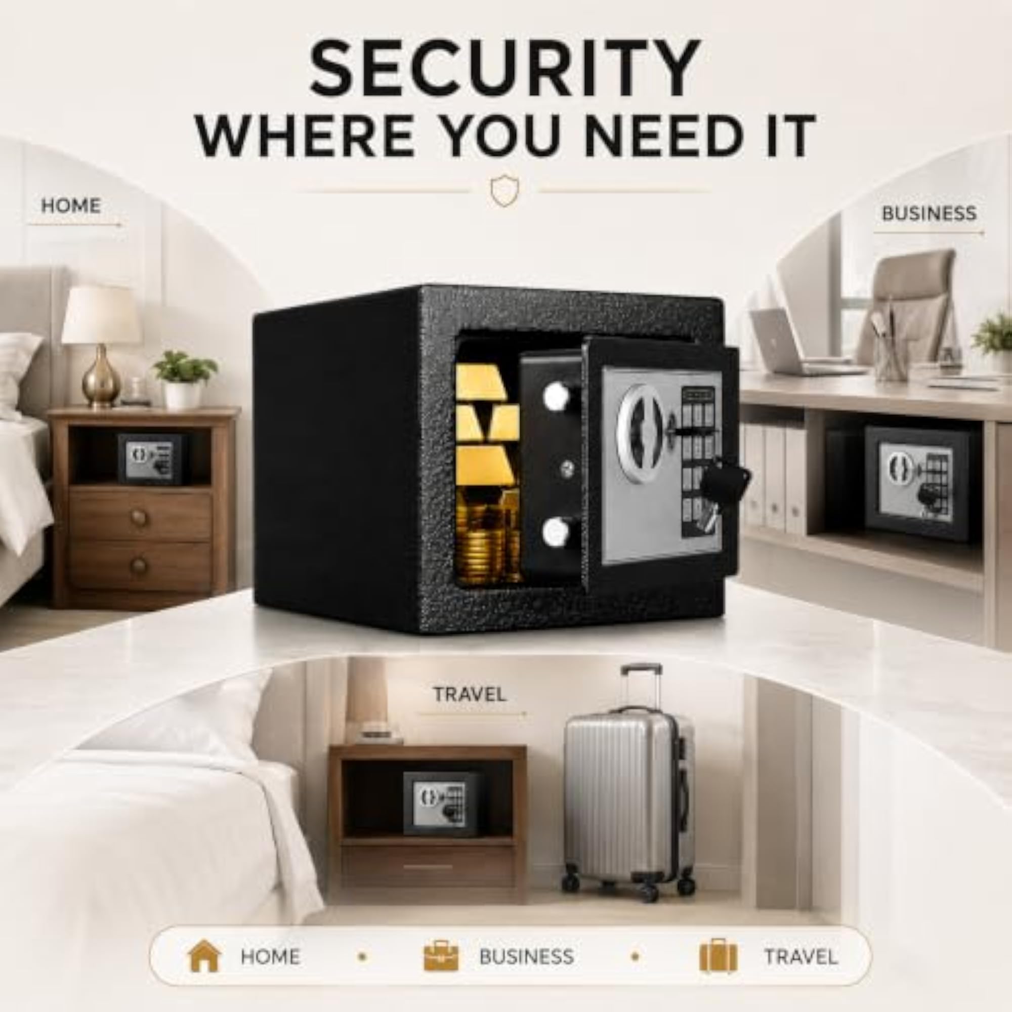 Digital Safe with Electronic Keypad, 06 Litres