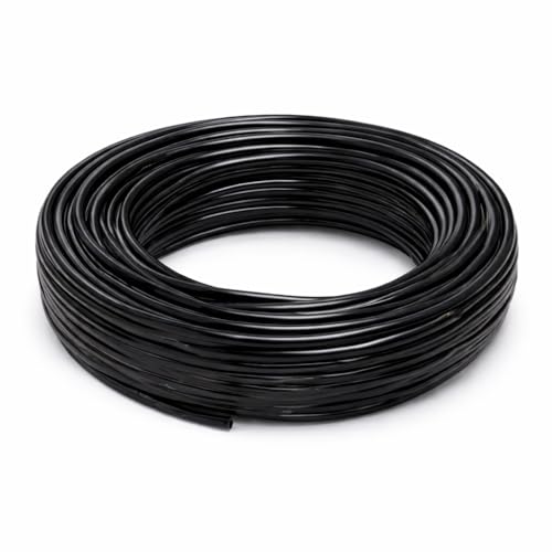 50 mètres – Tuyaux en polyuréthane en douane, tolérance extérieure, différentes tailles tuyau pneumatique pour air comprimé (extérieur x intérieur : 3/16 x 3,2 mm, noir)