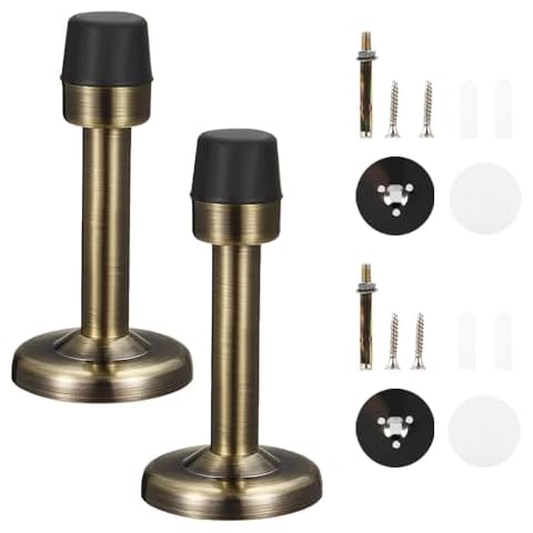 Bronze Stainless Steel Door Stoppers with Rubber Bumper Cover