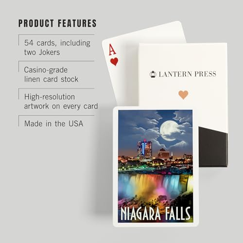 Niagara Falls, New York, American Falls naipes póker 52 cartas miniatura 3