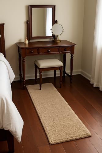 Image of Carpet for Hallway, Kitchen, and Modern Interiors, Cozy Shag Runner for Living Room, Entryway & Office Decor Size 1.5x4 feet Beige