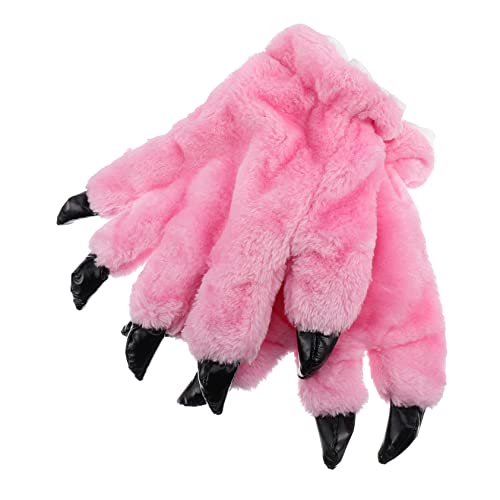1pair Cute Plush Cartoon Animal Design Gloves for Warmth Creative Thicken Fleece Gloves for Role Play Costume Parties and Outdoor Activities Adorable and Comfortable Hand