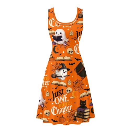 Image of TOADDITDO Women's Sleeveless O Neck Beach A-Line Party Coctail Tank Dresses Flared Sundress