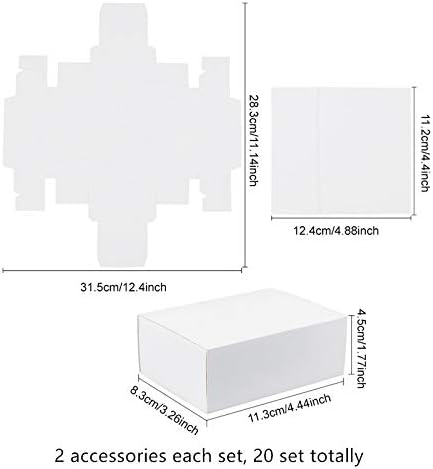 BENECREAT 20 Pack Kraft Paper Drawer Box 11.3x8.3x4.5cm White Soap Jewelry Candy Boxes Small Gift Boxes for Gift Wrapping Birthday - Image 4
