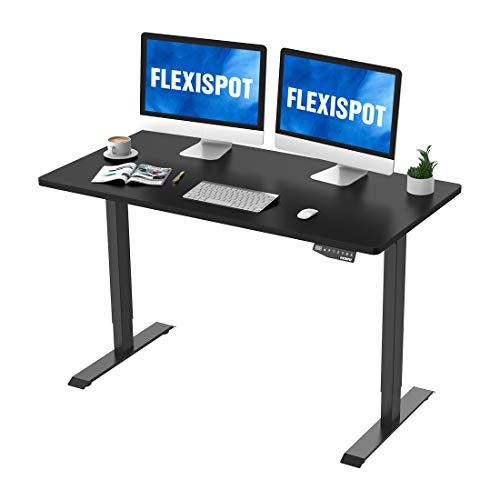 FLEXISPOT EN1B-R5528B Electric Height Adjustable Desk, 55 x 28 Inches, Home Office Sit Stand Up…