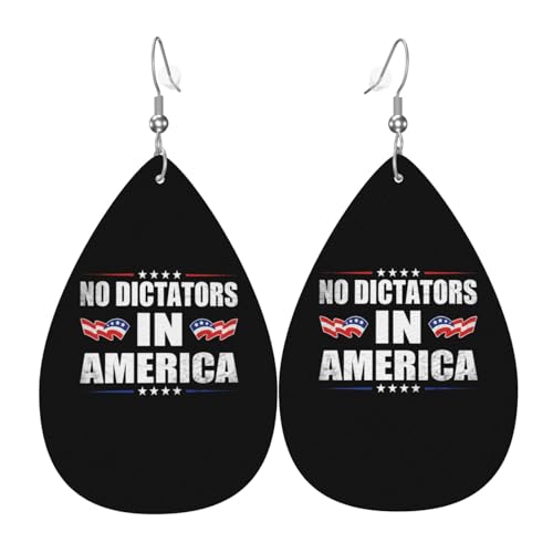 No Hay Dictadores En Estados Unidos Mujer Pendientes Elegante Pendiente De Gota Llamativos Pendiente De Gancho Para Banquete Regalo Uso Diario
