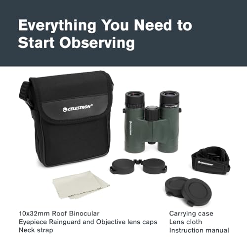 Celestron 71331 Nature Dx 10X32 Prisma Bak-4 Binocolo, Verde - 8
