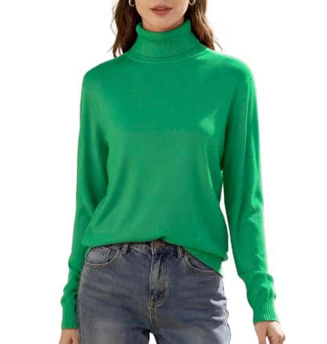 Image of SANGTREE Women's Turtleneck Sweaters Long Sleeve Pullover Tops | Breathable Lightweitht Fabric| Fall Winter Fashion Outfits| Perfect for Daily,Office,Vacations,Holiday,Family Gatherings Etc.