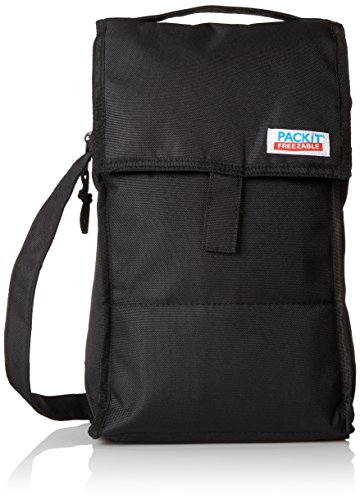PackIt Freezable Double Bottle Wine Bag, Black