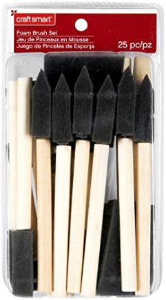 Craft Smart Assorted Foam Brush Value Pack, 25 Count