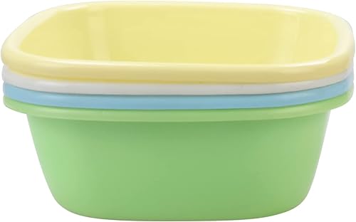 Miniatura 7 de Kiddream Juego de 4 lavabos cuadrados pequeños de colores, de plástico