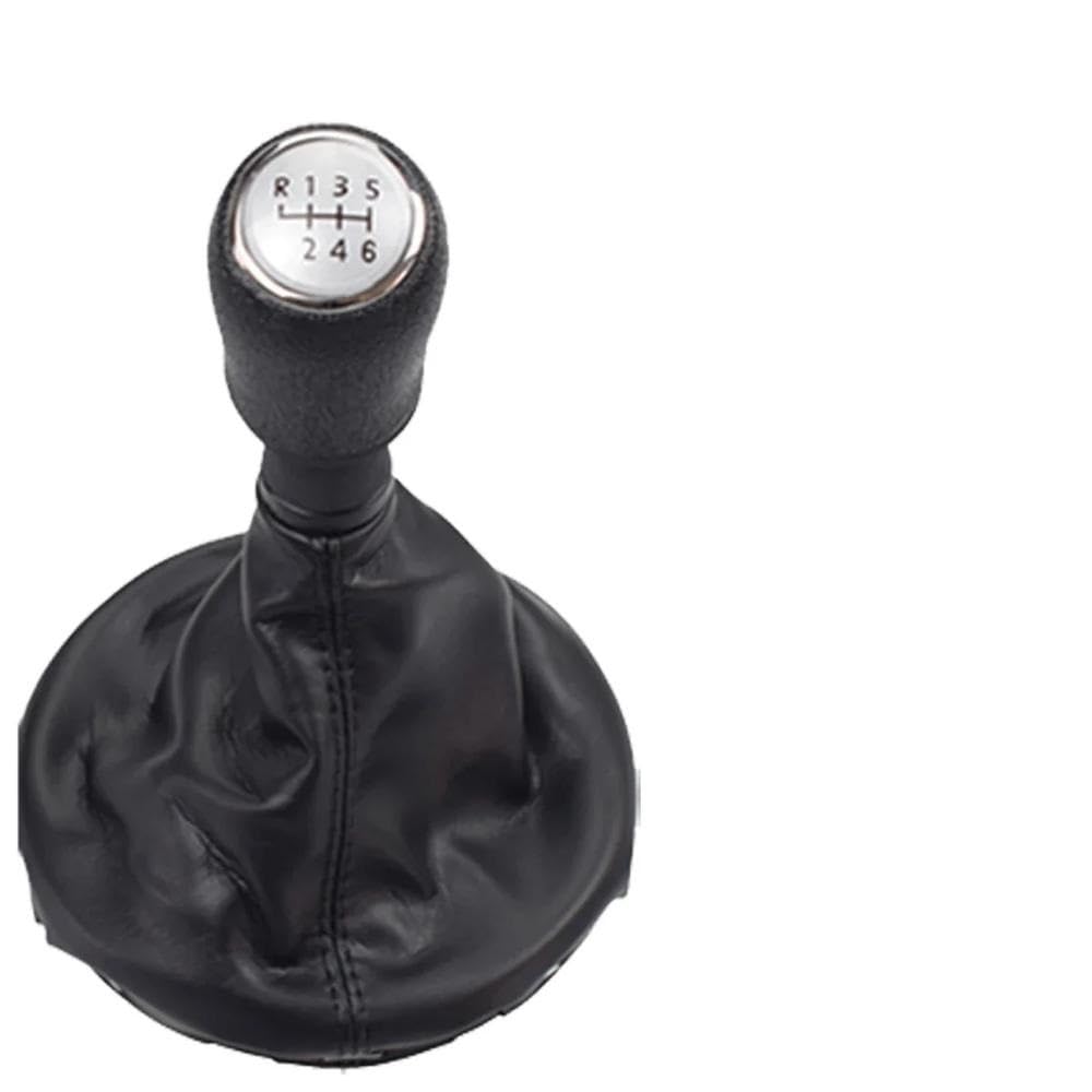 Fsozdbbpl One Color Automotive Parts For Transporter T5 T5.1 T6 Gp 2003-2011 Gear Stick Shift Knob Leather Gaiter Boot Cover Car 5 6 Speed(Silver 6 Speed)