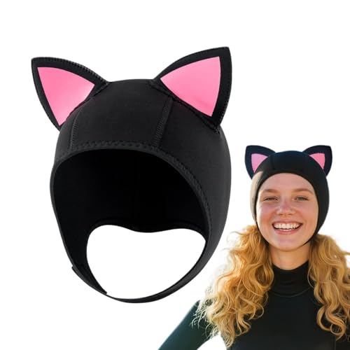 Bonnet de plongée avec oreilles de chat isolant et souple
