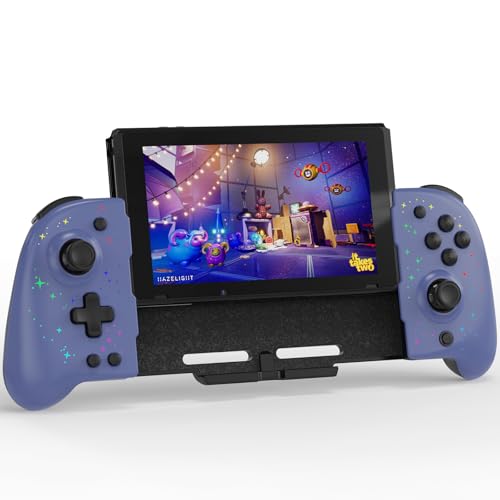 Image of Wodbymat Controller for Nintendo Switch /OLED, Hall Effect One-Piece Joypad - Turbo, Dual Vibration & Customizable 7 LED Colors Lights & Pro Controller Replacement in Handheld Mode