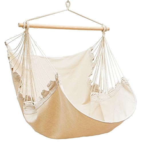AMANKA Chaise Suspendue Exterieur XL - 155x125 Fauteuil Suspendu Balancelle de Jardin Fauteuil a Suspendre Fauteuil Relax Intérieur Siege Suspendu Exterieur...