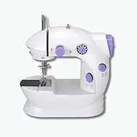 Mini Máquina de Costura Portátil Elétrica Bivolt com Pedal LED Compacta Doméstica Fácil de Usar Leve e Prática Ideal para Iniciantes e Reparo de Roupas