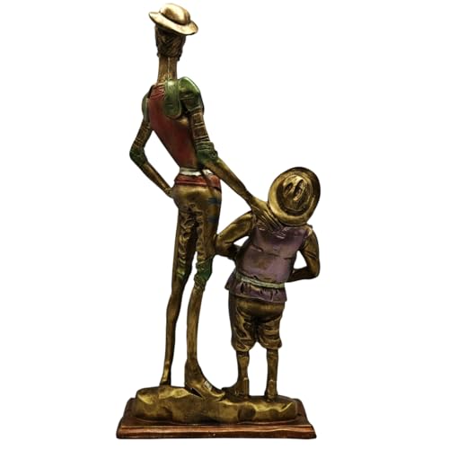 Figura Decorativa Don Quijote y Sancho Panza, Resina, 44 cm miniatura 2