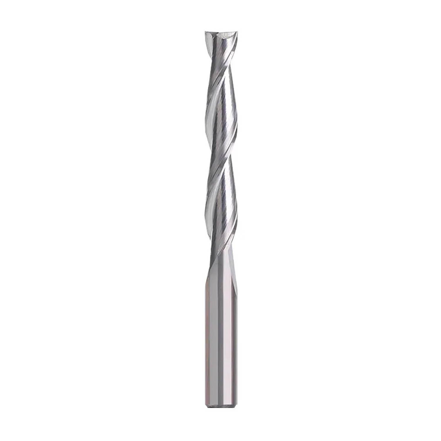 4mm 6mm 8mm tige Vsharp 2 cannelures spirale fraise CNC gravure routeur peu plat nez Upcut fraise outil carbure Bits(6x62x100)