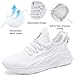 CMNZHK Mens Running Shoes Fashion Sneakers Tennis Walking Casual Athletic Lightweight Breathable Workout Non Slip Gym Comfortable Shoes White Size12.5