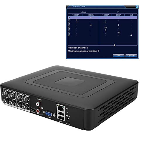 Registratore Video 8 Canali AHD/CVI/TVI/Analogico/IP – DVR/NVR 5-in-1 per Sorveglianza CCTV, Supporto Risoluzione HD, Alimentazione 100-240 V, Registrazione in Tempo Reale