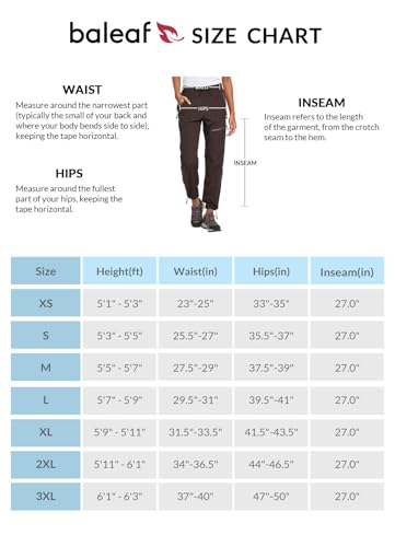 Baleaf Women'S Petite Hiking Pants Lightweight Quick Dry Water Resistant Cargo Pants 27'' Inseam For All Seasons Trip Brown M thumb #5
