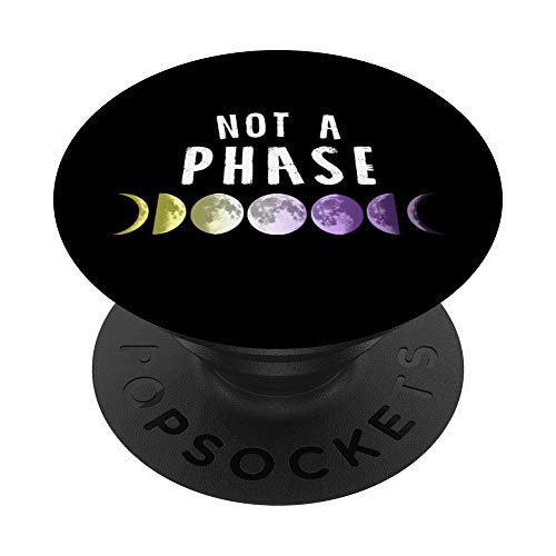 No es una fase Luna Fases LGBT No Binario PopSockets PopGrip Intercambiable