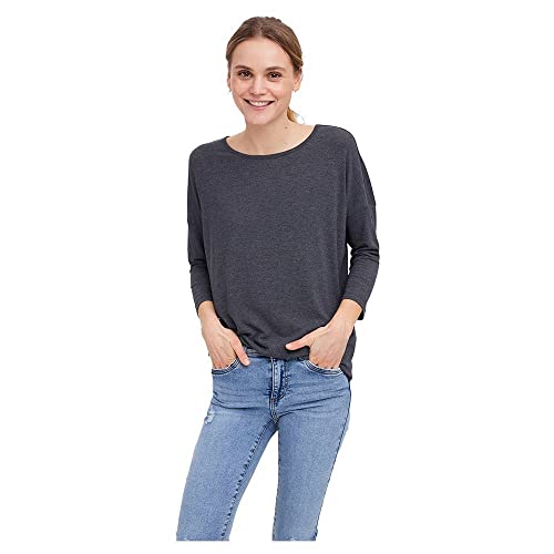 VERO Moda Damen Vmcarla 3/4 Top Ga Noos 3 4 T Shirt, Schwarz, S EU – Ansicht 1