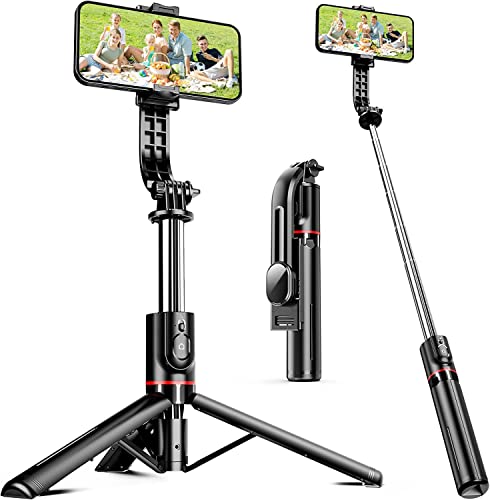 HOLD UP Selfie Stick Phone Tripod with Wireless Remote Extendable 44 Inch Portable Selfie Stick Tripod Stand 360 Rotation Compatible with iPhone and Android Smartphone HOLD UP Selfie Stick Phone Tripod with Wireless Remote Extendable 44 Inch Portable Selfie Stick Tripod Stand 360 Rotation Compatible with iPhone and Android Smartphone