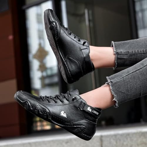 Nevova Driving Shoes for Men Women Barefoot Shoes Boots, Suede Leather Ankle Chukka Boots Womens Mens Orthopedic Slip On Shoes Lace Up Flats, Handmade Walking Sneakers Non-Slip Hiking Boot4